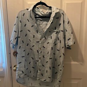 Tenth + Ocean Washable Linen button down shirt XXL